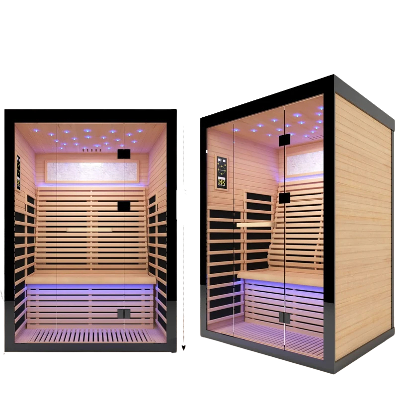 Luxury Double Far Infrared Sauna Room With Epoxy Heating Plates