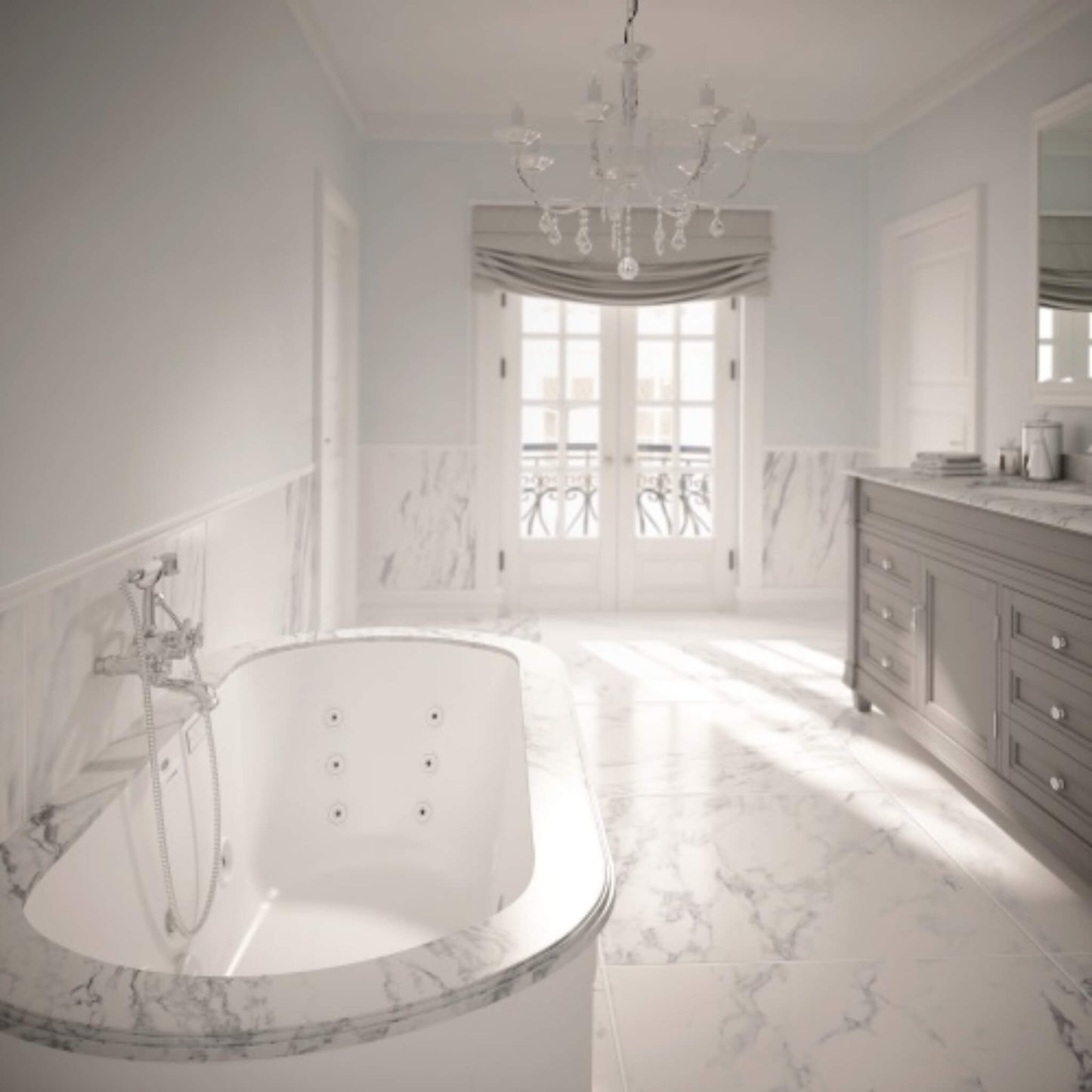 Jacuzzi Duetta 66-Inch Undermount Whirlpool Tub