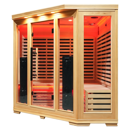 Blisspod Vienna RED Full Spectrum Corner Infrared Sauna (4-5 Person)