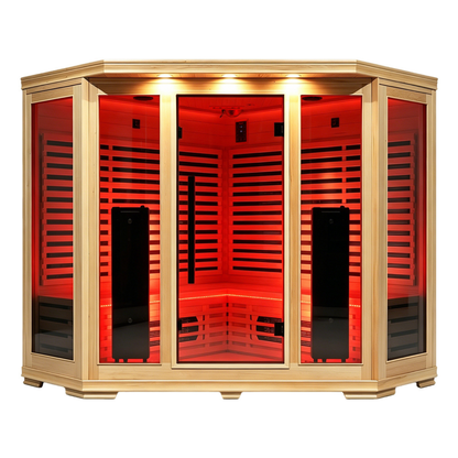 Blisspod Vienna RED Full Spectrum Corner Infrared Sauna (4-5 Person)
