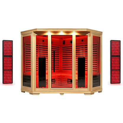 Blisspod Vienna RED Full Spectrum Corner Infrared Sauna (4-5 Person)