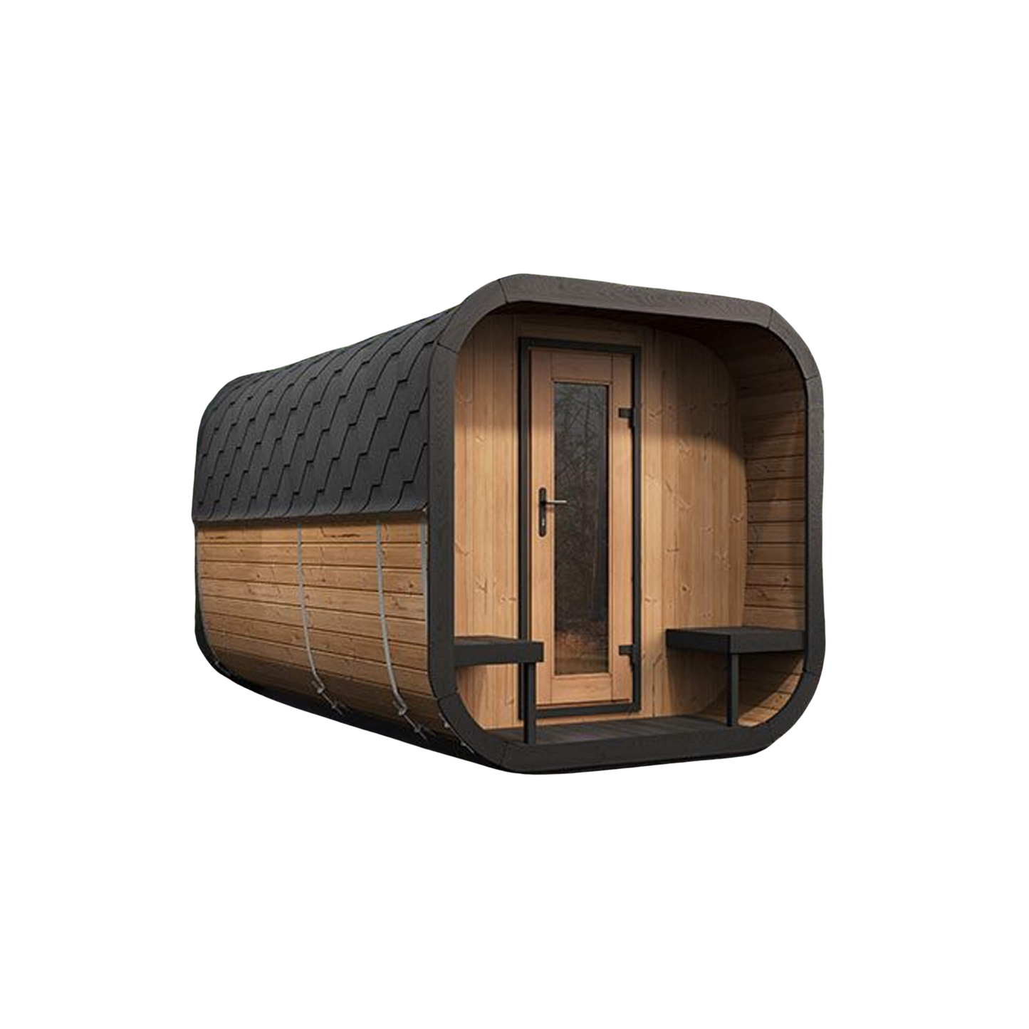 SaunaLife Cube-Series Outdoor 8-Person Home Sauna Kit