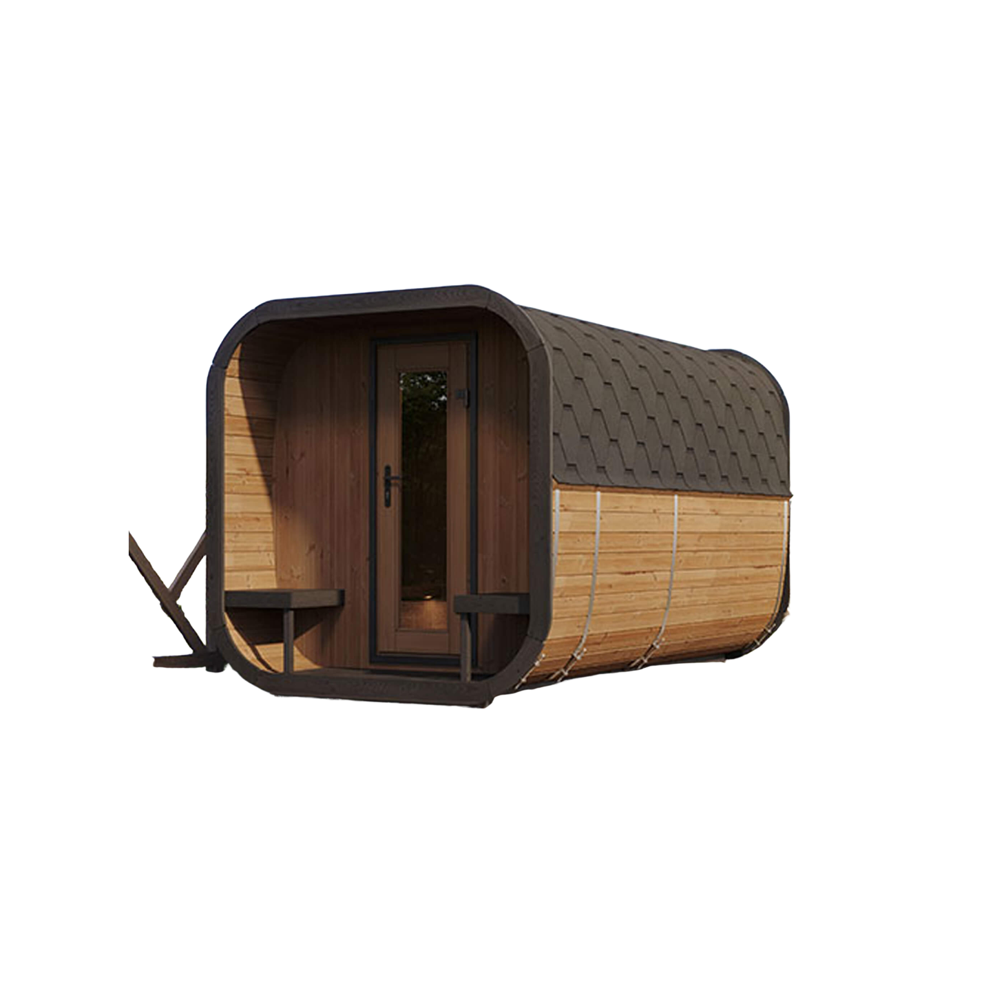 SaunaLife Cube-Series Outdoor 8-Person Home Sauna Kit