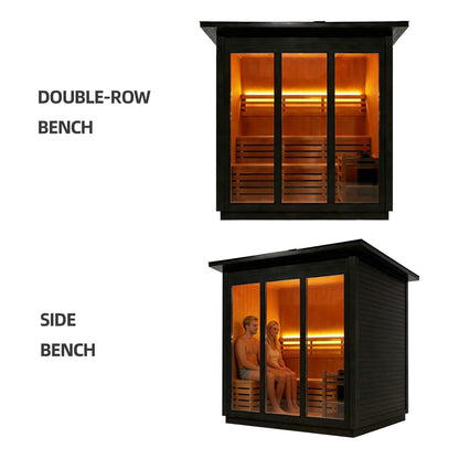 Custom 4-Person Outdoor Cedar Steam Sauna