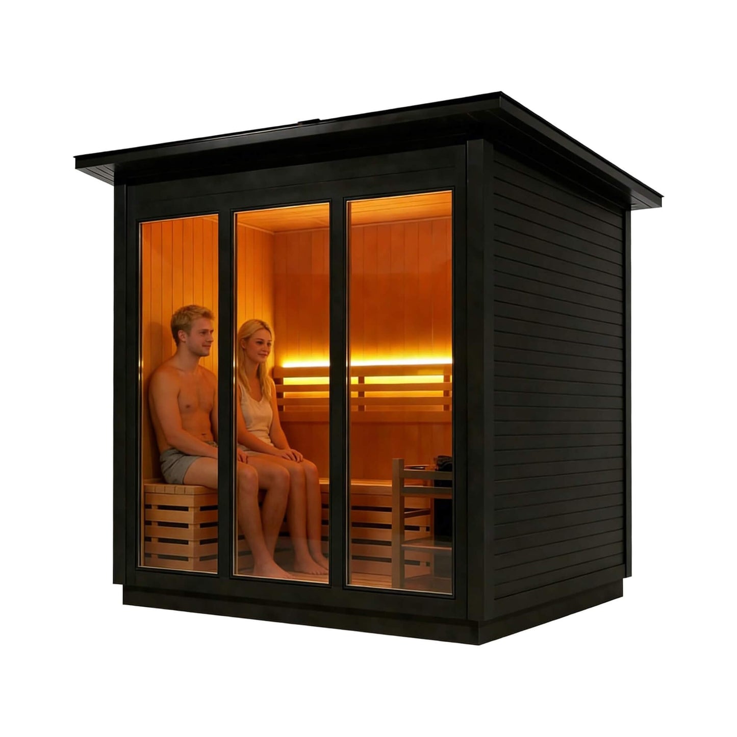 Custom 8-Person Outdoor Cedar Steam Sauna