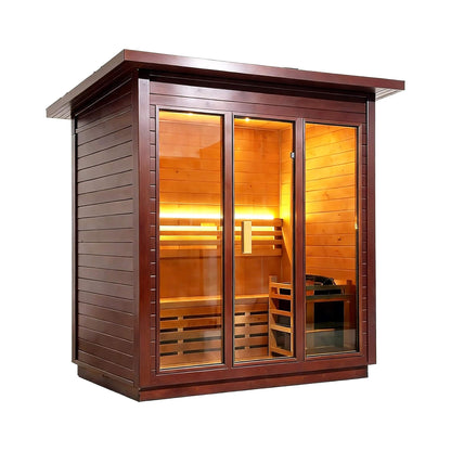Custom 4-Person Outdoor Cedar Steam Sauna