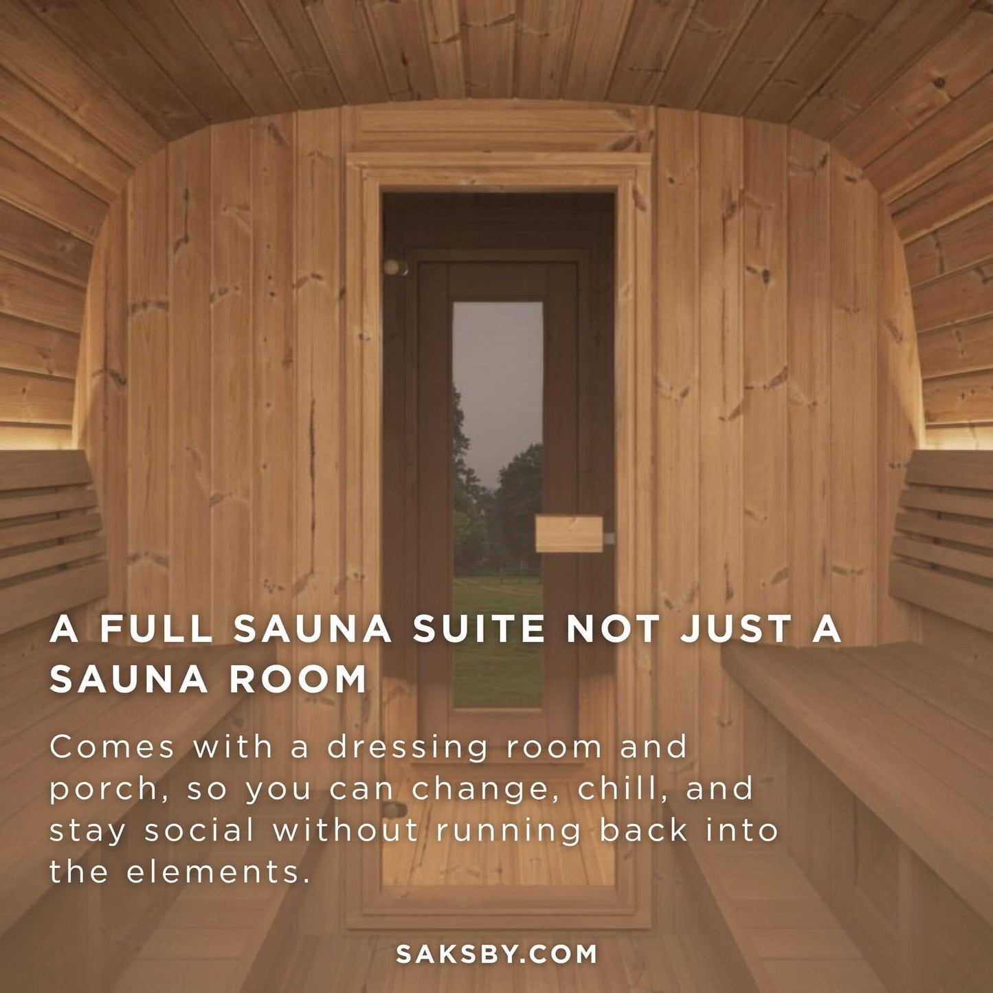 SaunaLife Cube-Series Outdoor 8-Person Home Sauna Kit