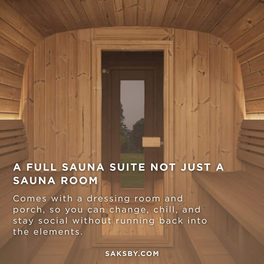 SaunaLife Cube-Series Outdoor 8-Person Home Sauna Kit