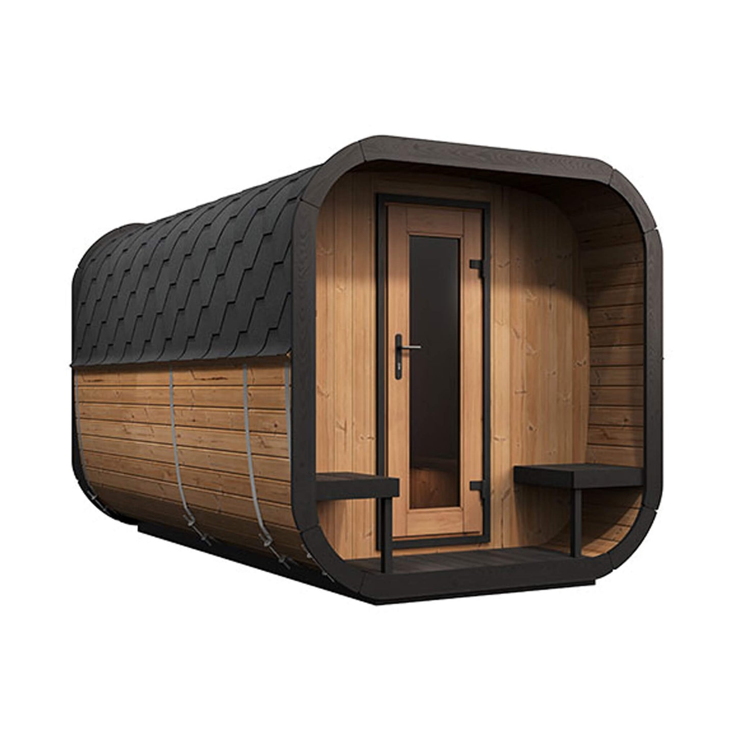 SaunaLife Cube-Series Outdoor 8-Person Home Sauna Kit