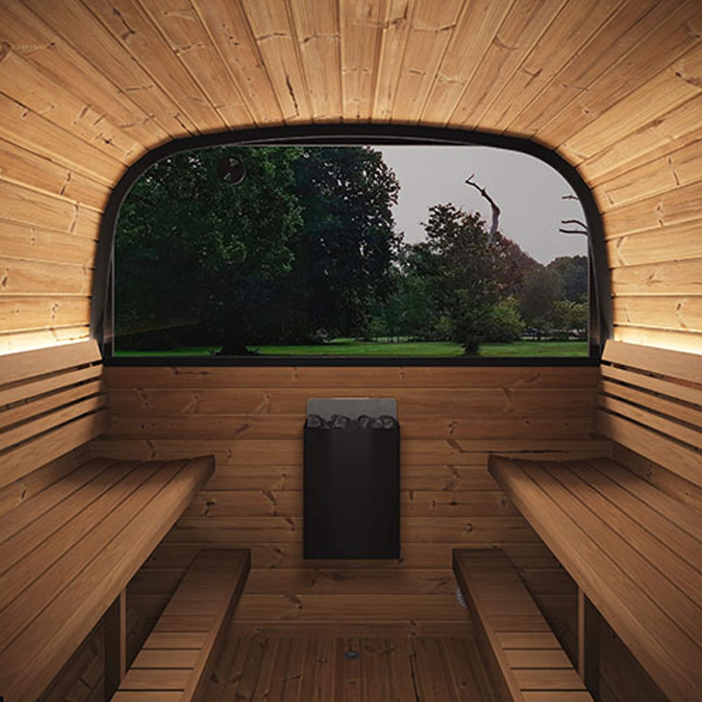 SaunaLife Cube-Series Outdoor 8-Person Home Sauna Kit
