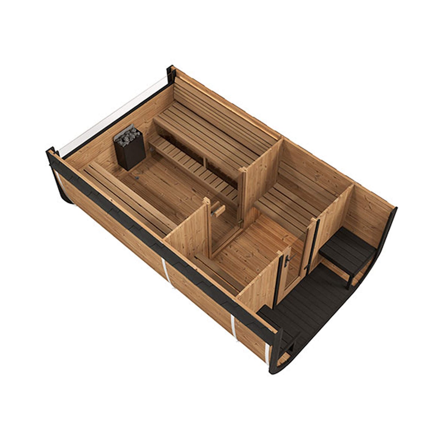 SaunaLife Cube-Series Outdoor 8-Person Home Sauna Kit