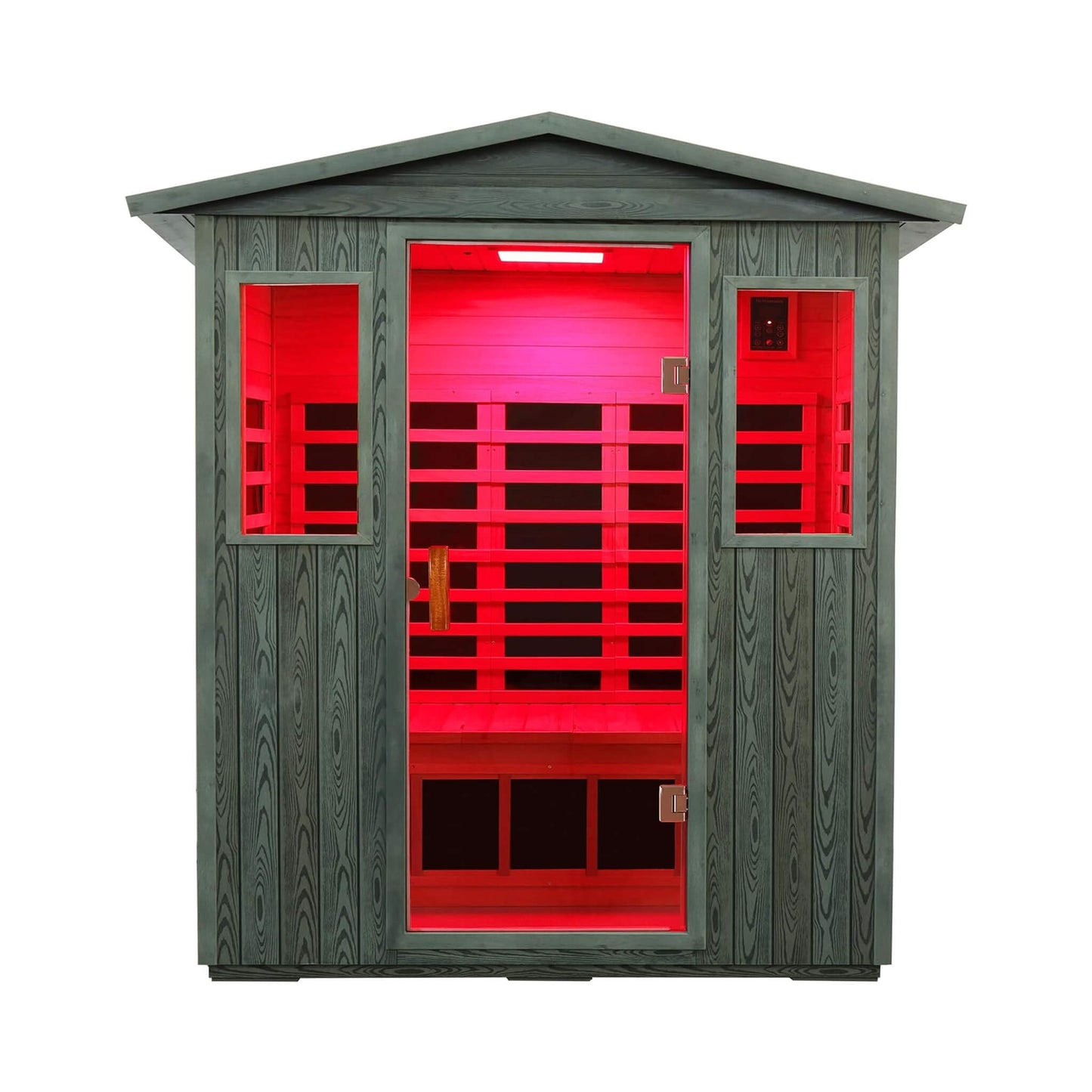 Thermora Nivea 3-Person Full-Spectrum Low EMF Carbonized Composite Infrared Sauna Room With Bluetooth Speakers (SAK85120)